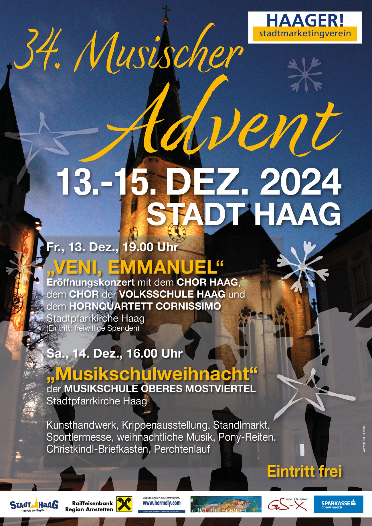 Musischer Advent von 13. bis 15. Dezember 2024 in Stadt Haag